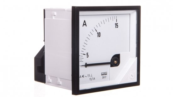 Amperomierz analogowy 72x72mm 15/5A N IP50 E408 pozycja pracy C3 K=90 st. bez atestu KJ EA17N E40800000000