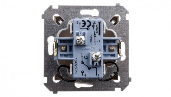 Simon 54 Łącznik schodowy podwójny z podświetleniem złoty mat DW6/2L.01/44