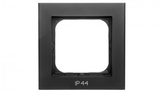 SONATA Ramka pojedyncza do łączników IP44 czarny metalik RH-1R/33