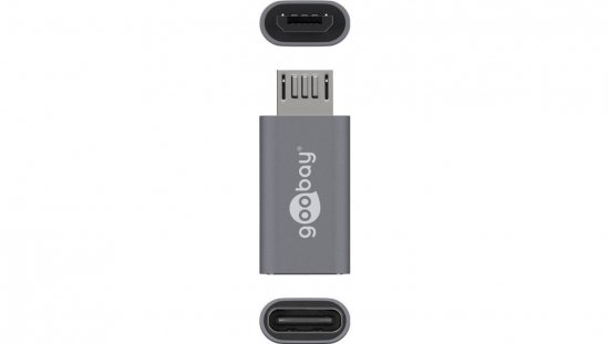 Adapter USB-C - microUSB 2.0 (typ B) szary 55553