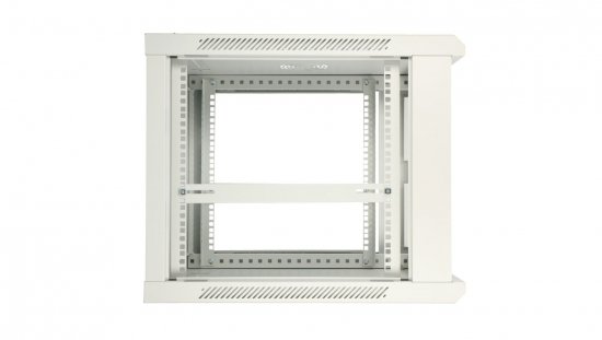 Szafa rack montowana na ścianie, drzwi blaszane pełne Extralink 12U 600x450 ASP Szara