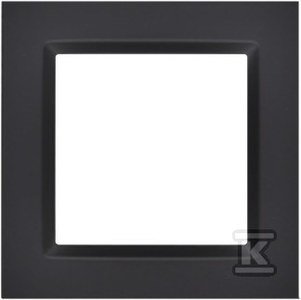 Łącznik jednobiegunowy z podświetleniem LED (moduł) 10AX, 250V~, zaciski śrubowe, czarny mat, SIMON10 + Ramka 1-krotna - uniwersalna poziom i pion, czarny mat, SIMON10 DMR839