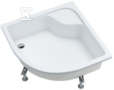 Brodzik akrylowy &quot;Doris&quot; Standard Plus 80x80x28 cm R55 półokrągły