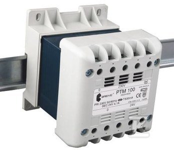 Transformator jednofazowy PTM 120 230/ 24V IP21 na szynę DIN TH-35 w obudowie 16024-9929