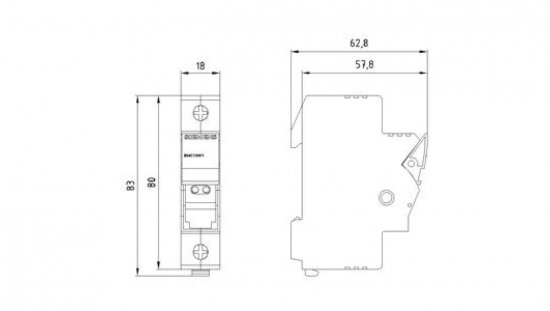 Rozłącznik bezpiecznikowy cylindryczny 1P 10x38mm 3NC1091