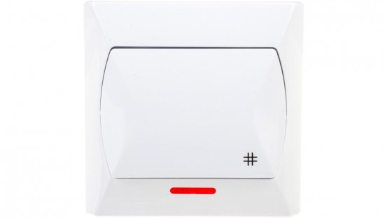 AKCENT Łącznik krzyżowy z podświetleniem biały ŁP-4AS/00