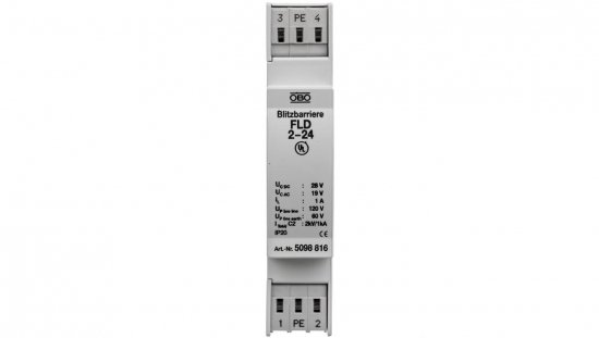 Ogranicznik przepięć dla systemów dwużyłowych 28VAC/19VDC 0,5kA 1kV FLD 2-24 5098816