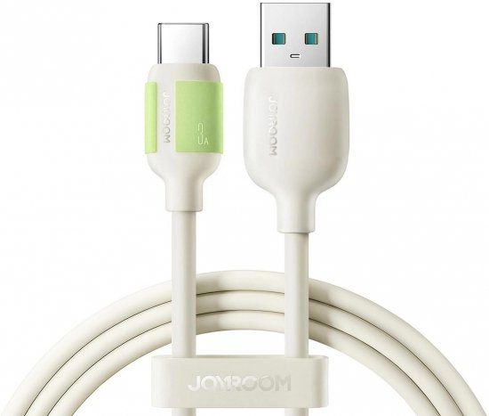 Kabel Joyroom S-A53 3A USB-A - USB-C z fluorescencyjną końcówką 1,2 m - beżowy