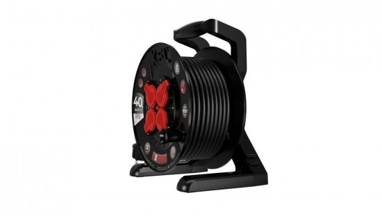 Przedłużacz bębnowy EXTREME LINE 4 gniazda z/u IP44 16A H07BQ-F 3x2,5 40m czarny W-100087