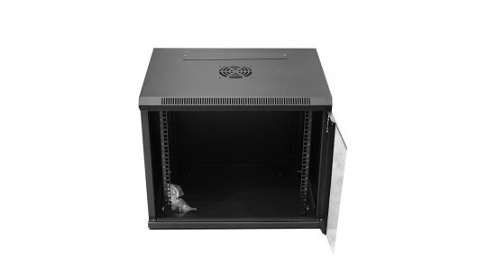 Szafa krosowa wisząca niedzielona 19 cali DIGITUS 9U 600x501x450mm czarna DN-W19 09U/450/B