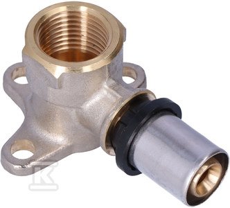 Kolano do montażu na ścianie PURMO CLEVERFIT krótkie (35 mm) GW 16x1/2&quot;