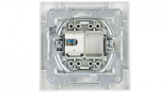 Gniazdo komputerowe Asfora pojedyncze RJ45 kat.5e białe z ramką EPH4300121