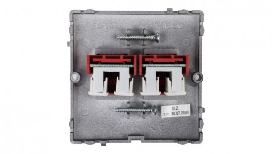 Simon Basic Gniazdo komputerowe podwójne 2xRJ45 kat.5e stal inox BMF52.02/21