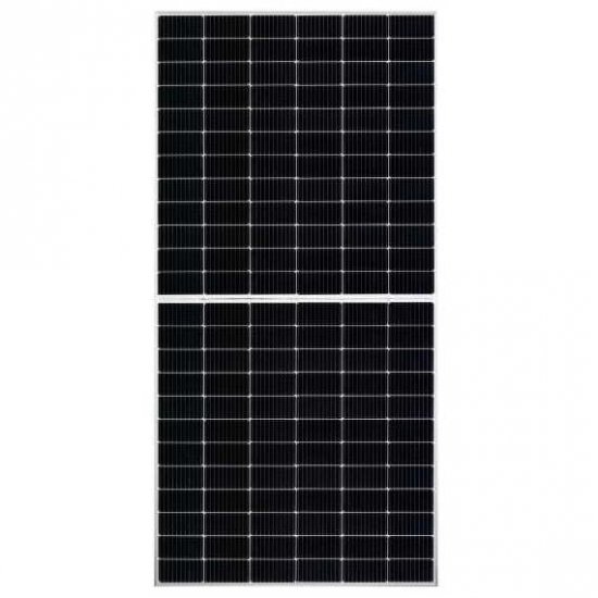 moduły pv JA Solar, mono-Si, dwustronny, ogniwa połówkowe N-type 182mm 16-BB, 2x72psc, kable ok. 140cm, moc STC 640 Wp, wym.:2465x1134x30, k.p.: złącze MC4/EVO2, sprawność 22,7%, waga 34,6kg, rama srebrna, 36 szt/paleta