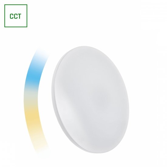 NYMPHEA 24W CCT 230V 130st IP20 390x70mm BIAŁY ok rągła DIM Wi-Fi/BT Spectrum SMART