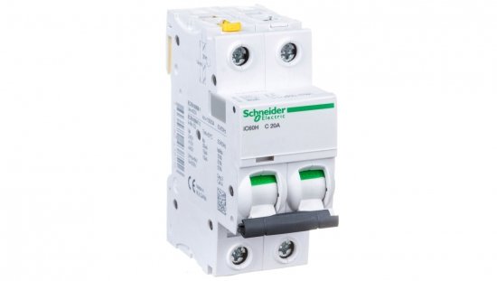Wyłącznik nadprądowy 2P C 20A 10kA AC iC60H-C20-2 Acti9 A9F07220