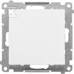 Przycisk pojedynczy zwierny bez piktogramu (moduł) 10 AX, 250 V~, szybkozłącza: Biały mat, SIMON55 + Ramka 1-krotna LINE: Biały mat, SIMON55 DMR964