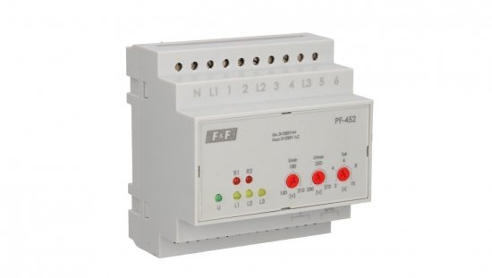 Automatyczny przełącznik faz z wyjściem napięcia fazowego 400V/2x230V+N PF-452