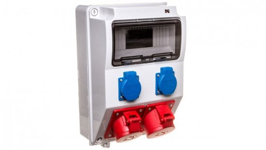Rozdzielnica budowlana 9 modułów 5P/32A 5P/16A 2x2P Z RS-9 6223-00