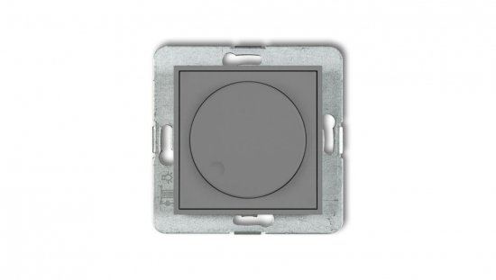 ICON Mechanizm elektronicznego regulatora oświetlenia przyciskowo-obrotowego szary mat 27IRO-1