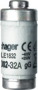 Wkładka topikowa D02 gG 32A 400VAC LE1832