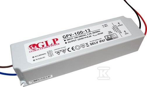  GLP zasilacz LED 12V 8A 100W