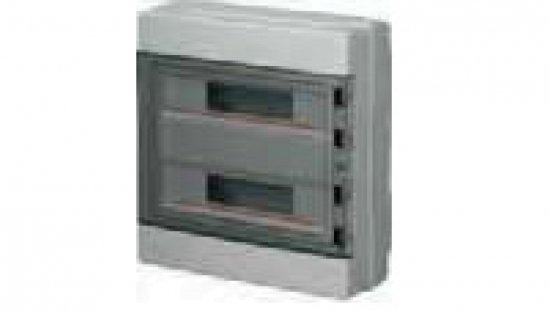 Rozdzielnica modułowa 2x18 n/t bezhalogenowa drzwi transp.IP65 szyna N+PE szara 1000V AC 1500V DC PV UV 400x400x140, EC62036E