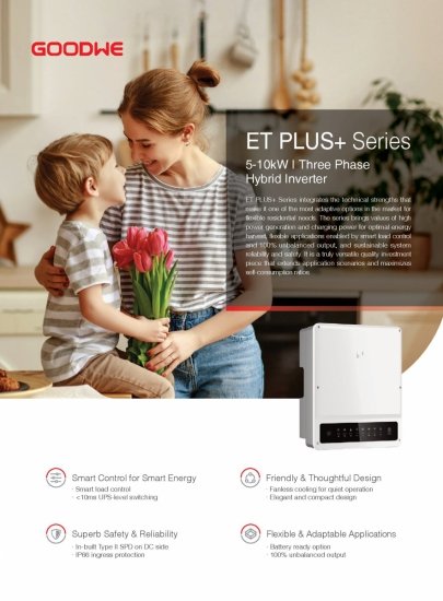 GoodWe ET PLUS+ 8 kW + Lynx D 20 kWh - zestaw falownik hybrydowy 3-fazowy + magazyn energii HV