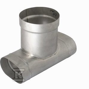 Trójnik redukcyjny owal 100x200/O160 0,5mm do kotłów na pellet