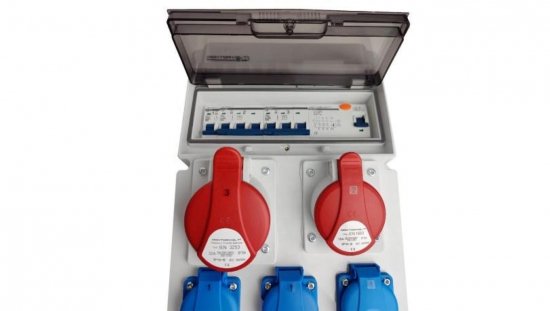 Rozdzielnica budowlana JUN-S/FI 1x 32A 1x 16A 3x230V IP54 DOKTORVOLT 0294