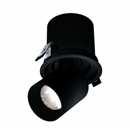 IN OUT - Model L - oprawa wysuwana, 20W, 36°, 130x130 mm, kolor czarny