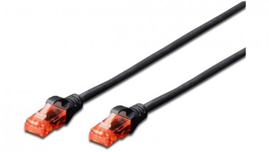 Kabel krosowy (Patch Cord) U/UTP kat. 6 czarny 0,5m DK-1612-005/BL