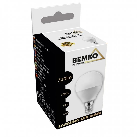 ŹRÓDŁO LED SAMSUNG INSIDE 230V E14 G45 7,5W 720LM 3000K 200ST
