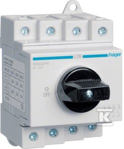 Modułowy rozłącznik izolacyjny do systemów fotowoltaicznych 4P 32A 1000 VDC SB432PV