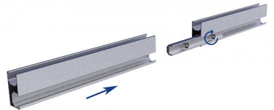 Łącznik szyn montażowych R52 L:200mm