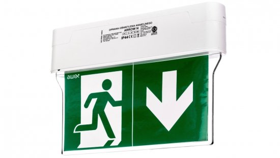 Oprawa awaryjna ARROW N LED 1W 3h jednozadaniowa AT + PU31 PU41 biała ARN/1W/E/3/SE/AT/WH