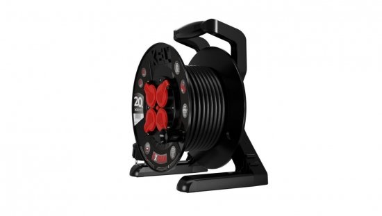 Przedłużacz bębnowy EXTREME LINE 4 gniazda z/u IP44 16A H07BQ-F 3x2,5 20m czarny W-100084