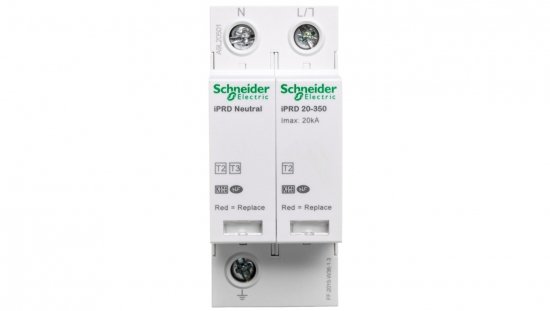 Ogranicznik przepięć Typ T2 1P+N 20kA 1,1kV 350V iPRD-20r-20kA-350V-1PN A9L20501