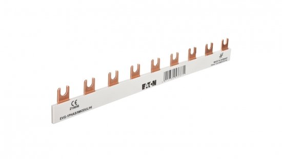 Szyna łączeniowa 1P 63A 10mm2 widełkowa (9 mod.+HI) EVG-1PHAS/9MODUL/HI 215656