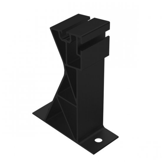 Uchwyt montażowy skrajny wysoki, aluminiowy - 11 stopni, czarny (K-45-7-CZ)