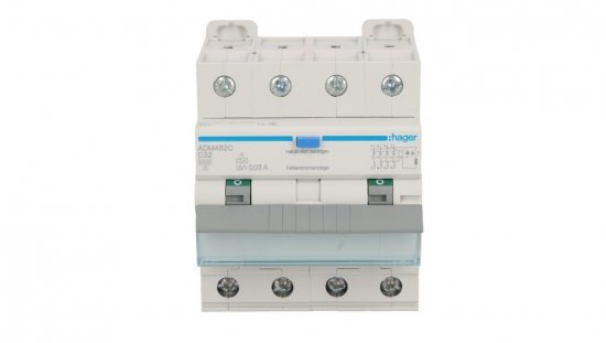 Wyłącznik różnicowo-nadprądowy RCBO 4P C32A 0,03A Typ A 6kA RCBO ADM482C