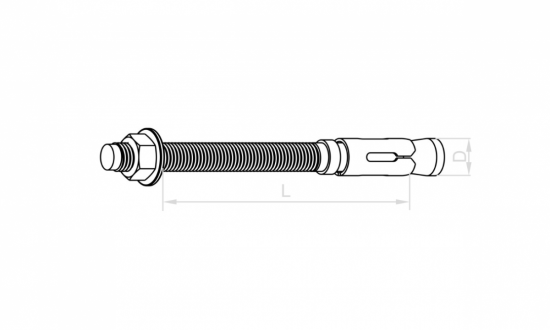 Śruba rozporowa pierścieniowa PSR M8x75 650353 /100szt./