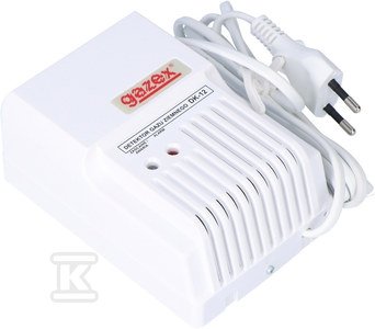 Czujnik gazu. Domowy detektor gazu ziemnego DK-12.Z metan, alarm 15% DGW, wyj.do syreny zewn.+ wyj. sterujące zaworem, sensor p-p, zasilanie 230V (do użytku domowego)