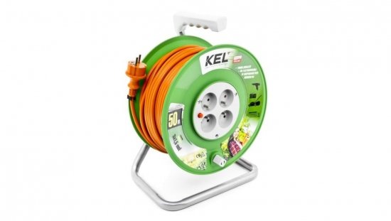 Przedłużacz bębnowy STANDARD LINE 50m H05VV-F 3x1,5 4xGS /+ termik/ 16A pomarańczowy