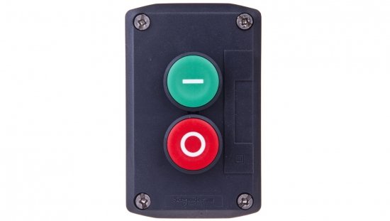 Kaseta sterownicza 2-otworowa z przyciskami zielony/czerwony IP65 XALD213