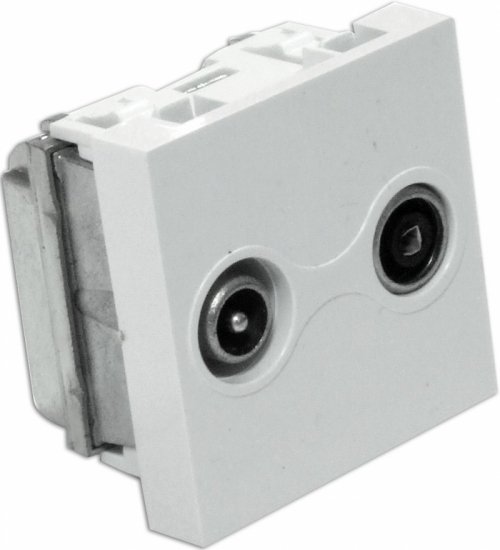 Gniazdo RTV przelotowe 45x45mm (PFP09+WIE)