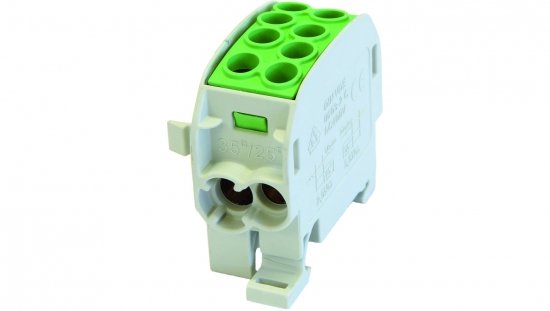 Blok rozdzielczy 1-potencjałowy łączony SCB 35-Cu (80210) SIMBLOCK 2x4-35mm2, 2x2,5-25mm2 zielony 81504005