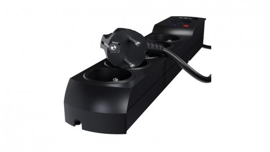 Przedłużacz przeciwprzepięciowy professional 5 gniazd 1,5m 10A 230V 2300W czarny W-100037