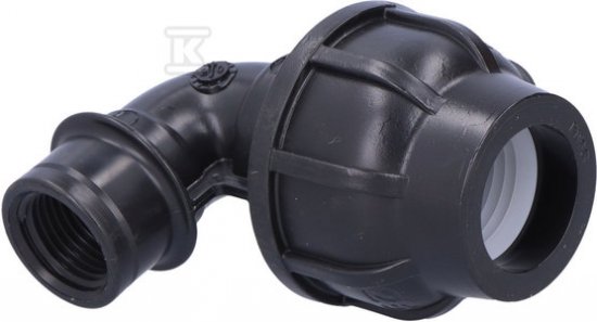 KOLANO ZACISK.PP 90ST.25X1/2  GW DO PE