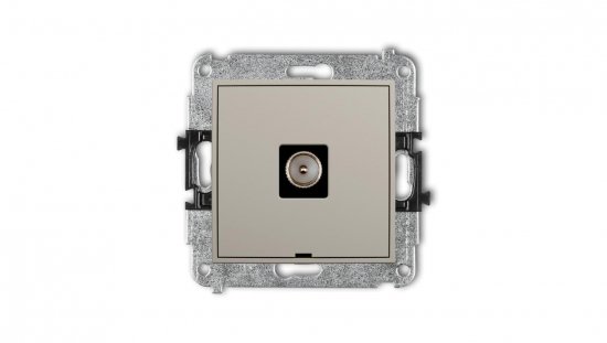MINI Mechanizm gniazda antenowego pojedynczego TV, bez pola opisowego taupe 60MGTVBO-1